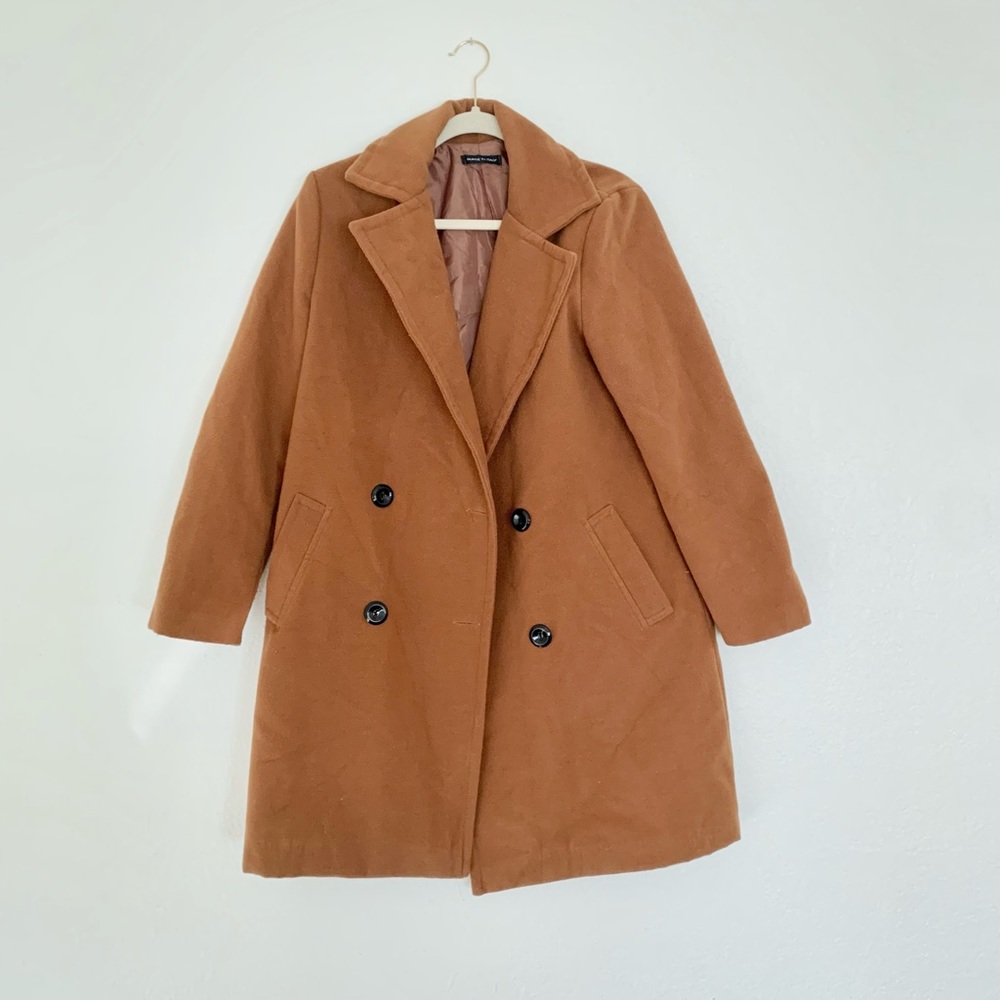 Double Breasted Longline Collar Coat